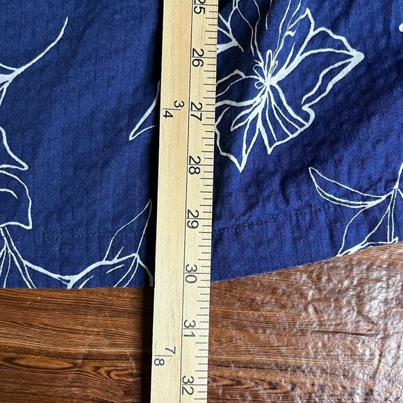 Gap Men's Short Sleeve Seersucker Vacay Shirt Size XL Blue Floral Soft Cotton - Picture 7 of 7